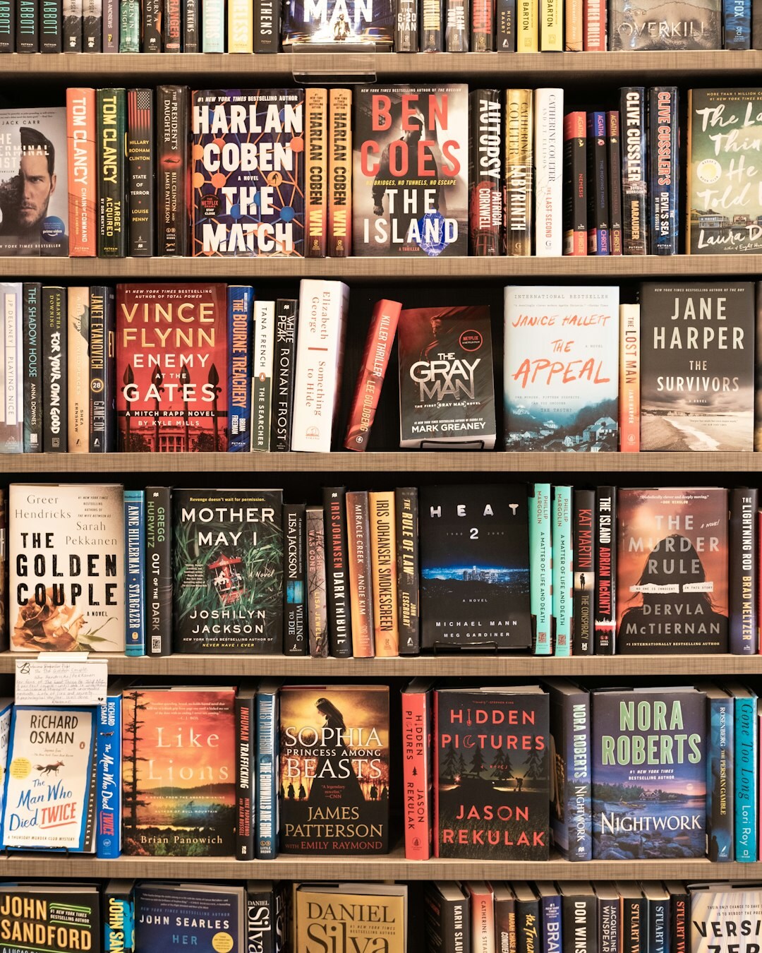 bookstore mystery section