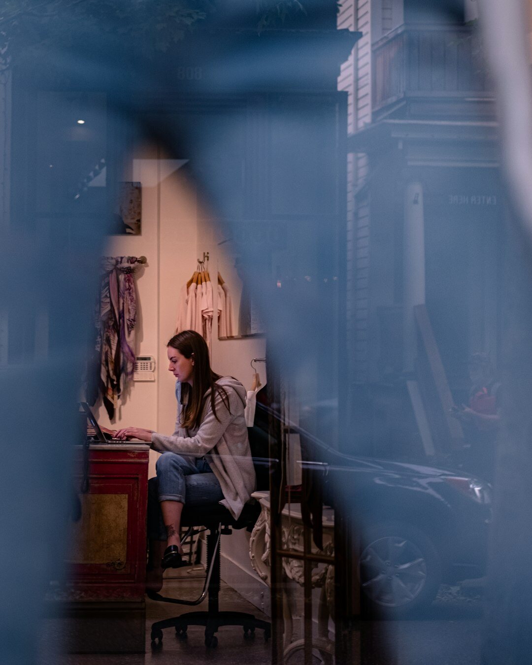 detective investigating scene